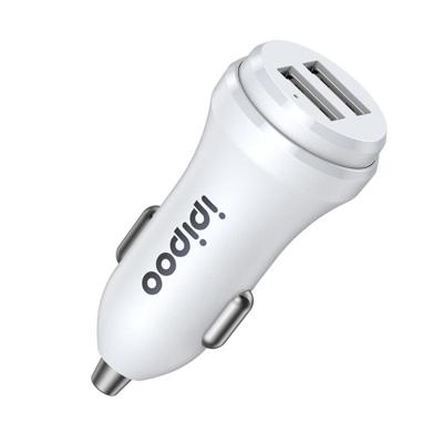 ipipoo XP-1 Dual USB auto snel opladen lader met Android lijn (wit)