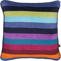 Cawö Cawo Lifestyle Kissen Blockstreifen Kussenhoes 50/50 multicolor donker - thumbnail