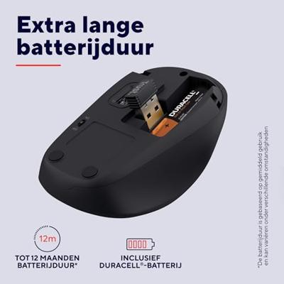 Trust YVI+ Draadloze Muis ECO Muis Rood