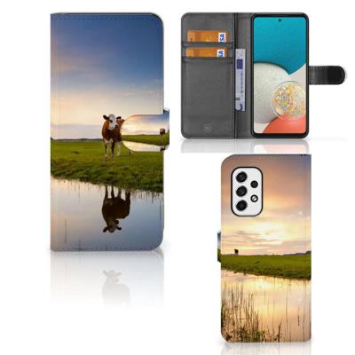 Samsung Galaxy A53 | Telefoonhoesje | Met pasjeshouder | Koe