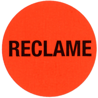 Stickers reclame rond 35mm fluor rood rol a 2000 st - thumbnail