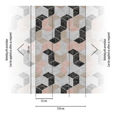 Livingwalls The Wall II - Grijs - 3D - 393191