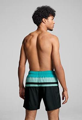 Puma Zwembroek Heren Heritage Stripe Mid Shorts Black Teal Combo-M