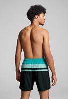 Puma Zwembroek Heren Heritage Stripe Mid Shorts Black Teal Combo-M - thumbnail