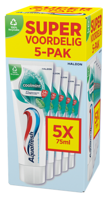 Aquafresh Coolmint Tandpasta 5 Stuks bij Jumbo