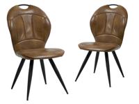 Set van 2 stoelen HANZY cognac - thumbnail