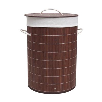 Homestyle Pro Ronde Opvouwbare Bamboe Wasmand 35x50 cm Bruin/Wit Homestyle Pro Ronde Opvouwbare Bamboe Wasmand 35x50 cm Bruin/Wit