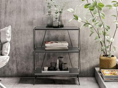 Bijzettafel LAVANDE 46 cm antraciet Bijzettafel LAVANDE 46 cm antraciet