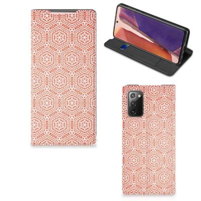 Samsung Galaxy Note20 | Hoesje met Magneet | Pattern Orange Samsung Galaxy Note20 | Hoesje met Magneet | Pattern Orange