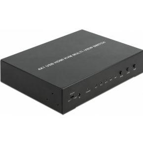 DeLOCK KVM 4-in-1 Multiview Switch 4x HDMI met USB kvm-switch