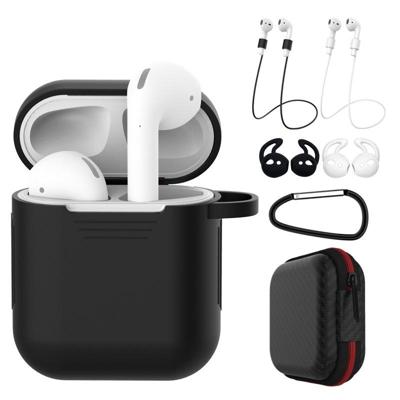 7 stuks draadloze oortelefoon schokbestendige siliconen beschermhoes voor Apple luchtpods 1/2 (zwart wit)