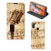 Samsung Galaxy M11 | A11 Stand Case Bladmuziek - thumbnail