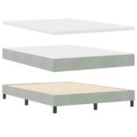 Boxspringbed met donkergrijs fluwelen matras 80x200 cm - thumbnail