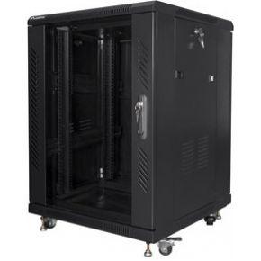 Lanberg FF01-6615-12B rack 15U Vrijstaande rek Zwart