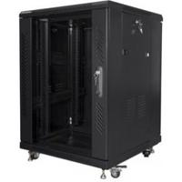 Lanberg FF01-6615-12B rack 15U Vrijstaande rek Zwart - thumbnail