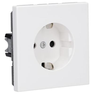 Jung LS1520KIWW Wandcontactdoos met randaarde Inzetstuk LS plus, LS design, LS 990 Alpine-wit 1 stuk(s)