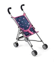 Mini-Poppenbuggy Roma - Vlinders Navy Roze - thumbnail