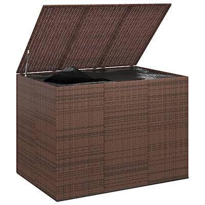 Tuinbox 145x100x103 cm polyetheen rattan bruin