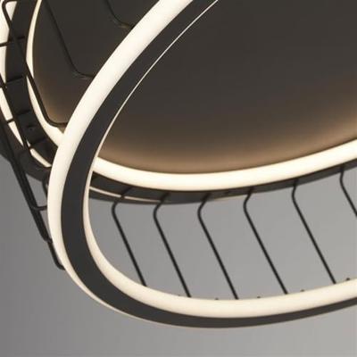 Searchlight Led plafondlampCircolo Ø 60cm - 54216-1BK
