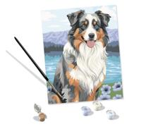 Ravensburger - CreArt 24x30 cm - Volwassenen - Schilderen op nummer - Australische Herder - Creatieve hobby - 12023114 - thumbnail