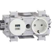 Hager GS16019016 Stopcontact voor Accessoires voor elektroplintsysteem Verkeerswit 1 stuk(s) - thumbnail