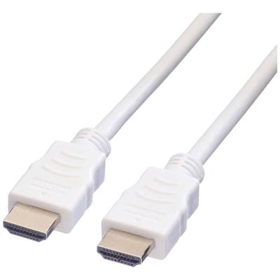 VALUE HDMI High Speed Cable met Ethernet M-M, wit, 7,5 m