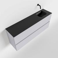 MONDIAZ ADA 120cm toiletmeubel cale. LEX wastafel urban rechts zonder kraangat - thumbnail