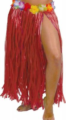 Rode Tropical Sliertjes Rok met Bloemen 75cm