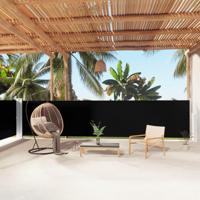 VidaXL Windscherm uittrekbaar 140x1000 cm zwart - thumbnail