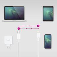 NANOCABLE 10.10.0600 Lightning op USB-C, wit, 50 cm - thumbnail