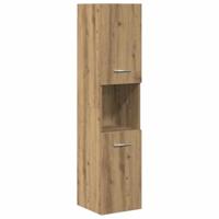 5-delige Badkamermeubelset bewerkt hout artisanaal eikenkleur - thumbnail