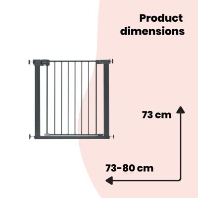 VEILIGHEID 1St Easy Close Kinderveiligheidsbarrière - Metaal - Zwart