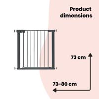 VEILIGHEID 1St Easy Close Kinderveiligheidsbarrière - Metaal - Zwart - thumbnail