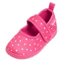 Playshoes pantoffels Stippen Fuchsia Wit-22-23 - thumbnail