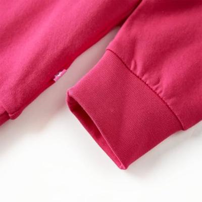 Kindertrui met pauw van pailletten 128 felroze