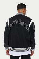 Couture Club Logo Badged Varsity Bomber Jas Heren Zwart - Maat S - Kleur: Zwart | Soccerfanshop - thumbnail