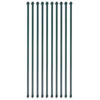 VidaXL Tuinpalen 1 m metaal groen 10 st - thumbnail