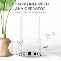 STRONG 4G-LTE router 350M - mobiele router voor stabiele snelle internetverbinding in thuiskantoor, vakantiehuis of camper - internet zonder configuratie - router met simkaart - thumbnail