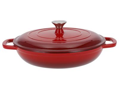 SILVERCREST Gietijzeren pan 30 cm 3,7 L (Rood)