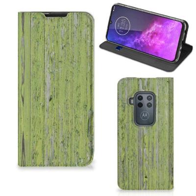 Motorola One Zoom Book | Wallet Case | Green Wood