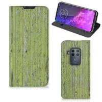 Motorola One Zoom Book | Wallet Case | Green Wood - thumbnail