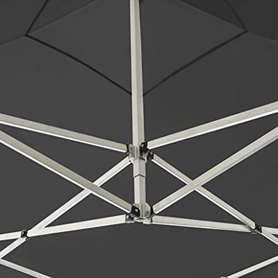 Partytent inklapbaar met wanden 2x2 m aluminium antraciet Partytent inklapbaar met wanden 2x2 m aluminium antraciet