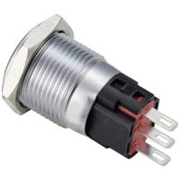 TRU COMPONENTS TC-12647492 Drukschakelaar 250 V/AC 3 A 1x uit/(aan) IP65 Continu RVS 1 stuk(s) - thumbnail