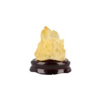 Ruwe Edelsteen Prasioliet Geel op Voet (gekleurd) (Model 5) - thumbnail