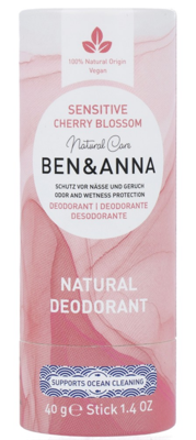 Ben & Anna Deodorant in papiertube - sensitive - cherry blossom - 40 gram