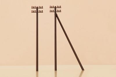 Auhagen 44600 N telegraafmasten (12 stuks) Kant-en-klaar model