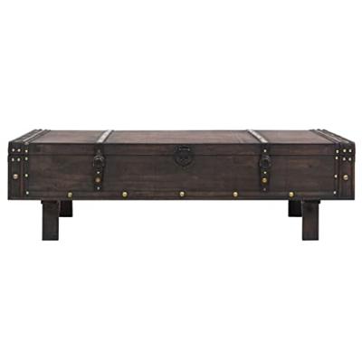 Salontafel vintage stijl 120x55x35 cm massief acaciahout - thumbnail