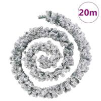 Kerstslinger met LED-verlichting 20 m PVC groen - thumbnail