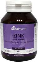 SanoPharm Zink 15mg & koper 1mg 60 Tabletten - thumbnail