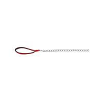 TRIXIE HONDENRIEM KETTING MET NYLON HANDVAT ROOD 100X0,4 CM - thumbnail